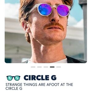 Circle G Men's Sunglasses - Pink and Silver